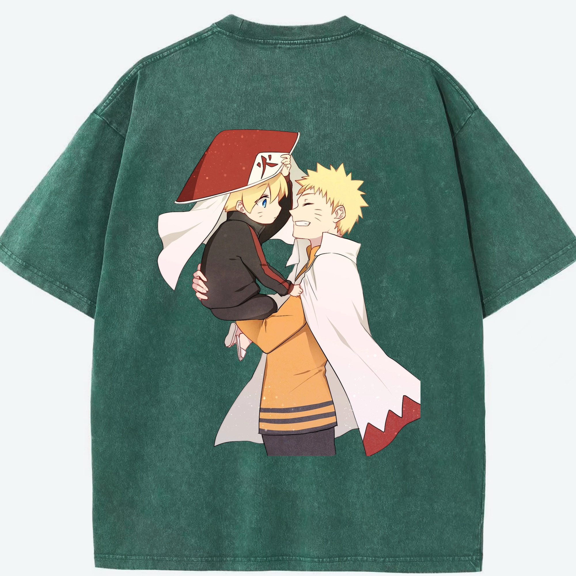 （画像用） NARUTO -ナルト- うずまき ナルト Uzumaki Naruto 綿100% ヴィンテージ風 半袖Tシャツ（背面プリント）